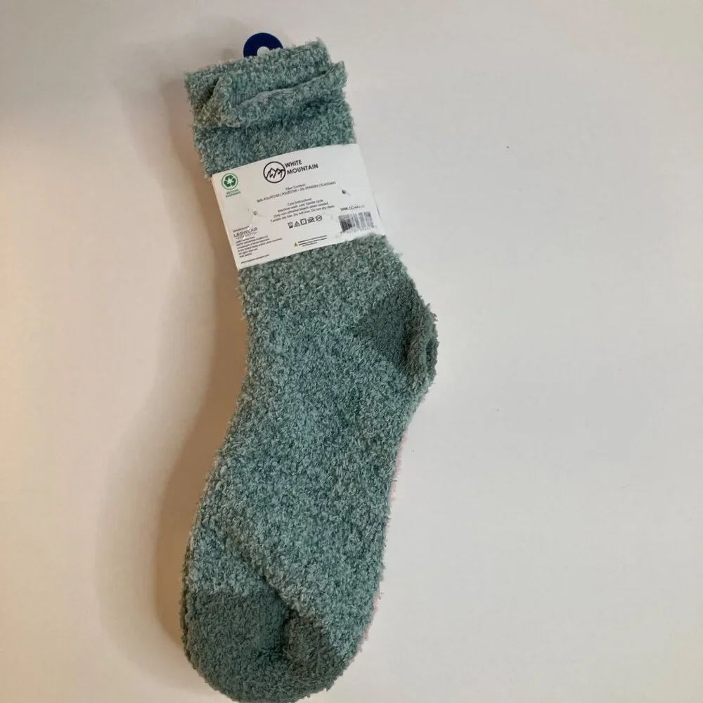 Womens White Mountain Cozy Crew Socks 3 Pair Set Size 6 - 10 Polyester Spandex W